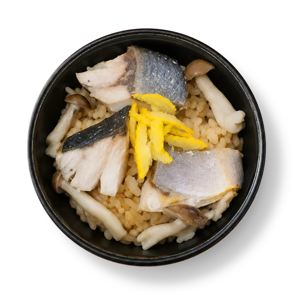 柚子胡椒香るブリの炊き込みご飯
